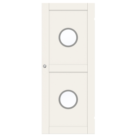 SKJUTDÖRR SWEDOOR UNIQUE 02L GWA230 VIT KLARGLAS UTANPÅLIGGANDE