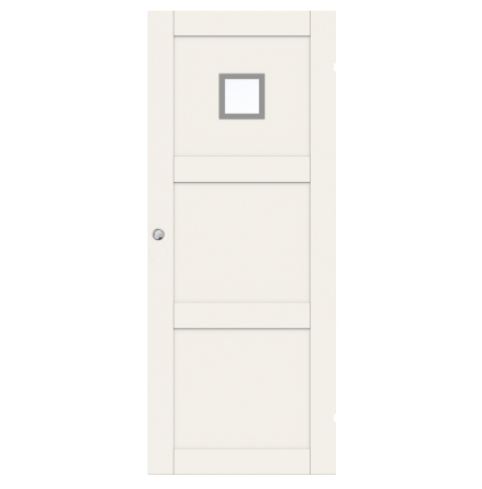 SKJUTDÖRR SWEDOOR UNIQUE 03L GWA120 VIT KLARGLAS UTANPÅLIGGANDE