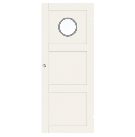 SKJUTDÖRR SWEDOOR UNIQUE 03L GWA130 VIT KLARGLAS UTANPÅLIGGANDE