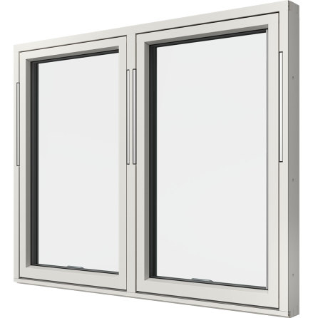 Vridfönster Elitfönster Original Alu 100 Tvåluft 3-glas Vitlackerad Alu