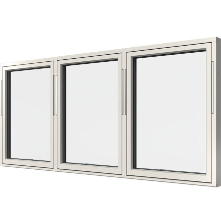 Vridfönster Elitfönster Original Alu 100 Treluft 3-glas Vitlackerad Alu