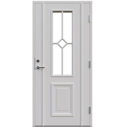 Ytterdörr Leksandsdörren Brenäs Klarglas Vit