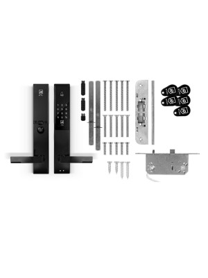 Elektroniskt d�rrl�s Svart (NCS S 9000-N) Monterad
