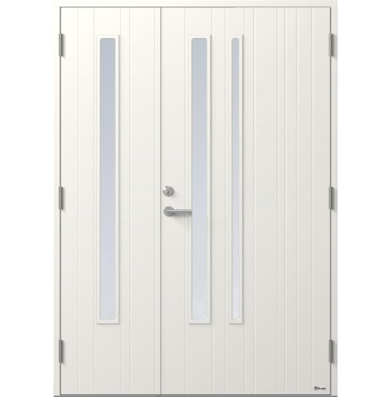 Parytterdörr BOR Linje 302PG2+1 Klarglas Vit
