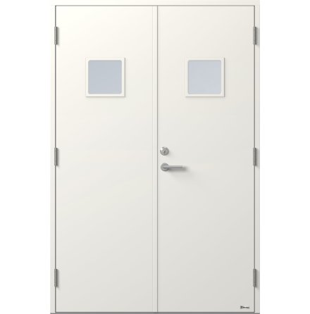 Parytterdörr BOR Kuben 819PG Klarglas Vit