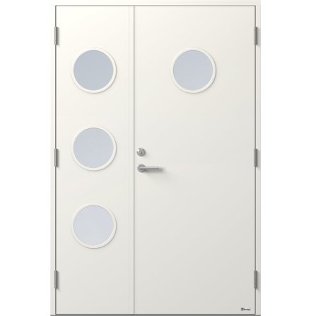 Parytterdörr BOR Planeten 836PG1+3 Klarglas Vit