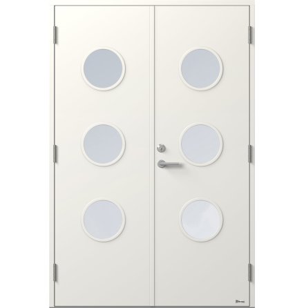 Parytterdörr BOR Planeten 836PG3 Klarglas Vit