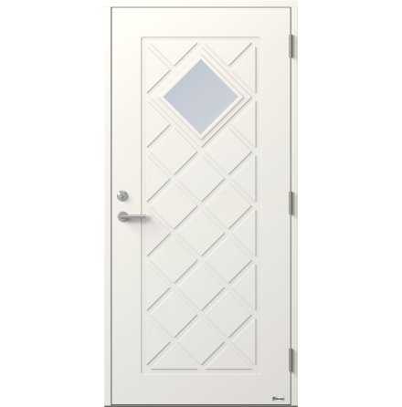 Ytterdörr BOR Kvader 312G Klarglas Vit