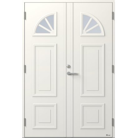 Parytterdörr BOR Månen 820PG Klarglas Vit