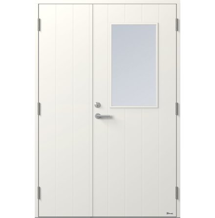 Parytterdörr BOR Stenbocken 871PG Klarglas Vit