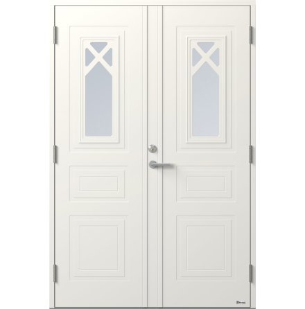 Parytterdörr BOR Pluto 892PG Klarglas Vit