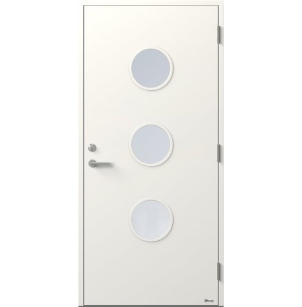 Ytterdörr BOR Planeten 836G3 Klarglas Vit