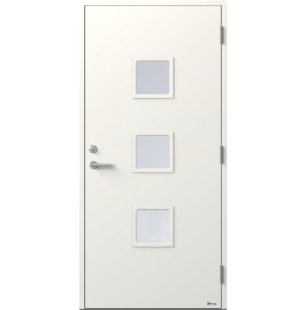 Ytterdörr BOR Kvadraten 839G3 Klarglas Vit