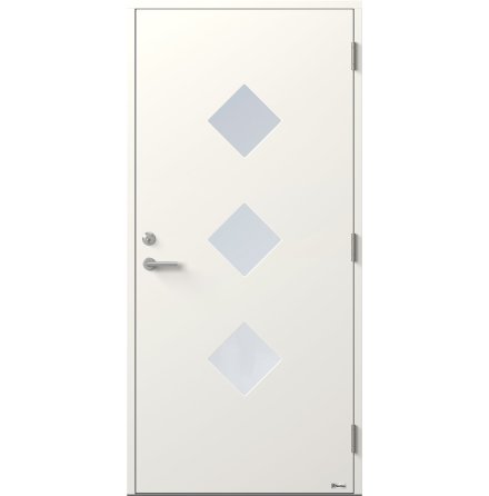 Ytterdörr BOR Gemma 837G3 Klarglas Vit