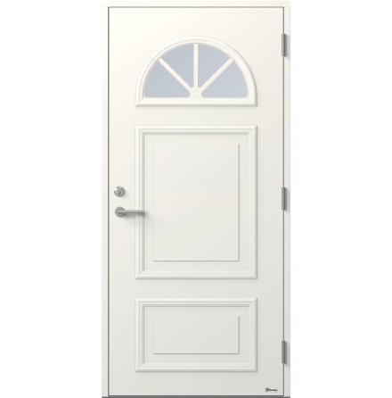 Ytterdörr BOR Månen 820G Klarglas Vit