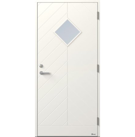 Ytterdörr BOR Laxen 922G Klarglas Vit