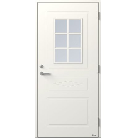 Ytterdörr BOR Tvillingarna 992G Klarglas Vit