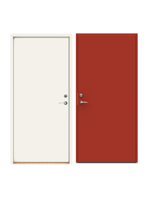 F�rgbyte Tv�f�rgsm�lning (insida standardvit) M�rkr�d NCS S 4050-Y80R