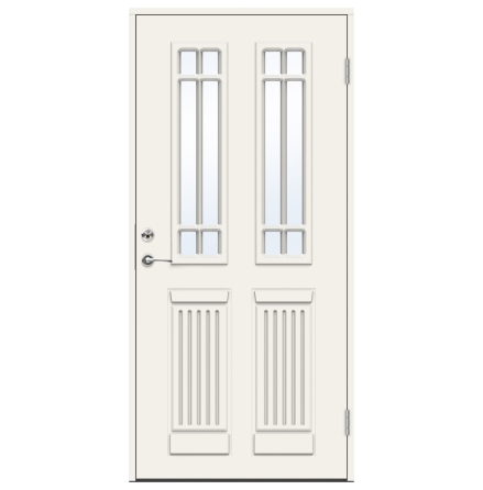 Ytterdörr Swedoor Classic Scott Dekorglas Vit