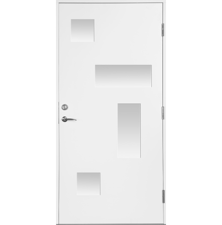 Ytterdörr Br. Johansson SY148 Sotat Glas Vit