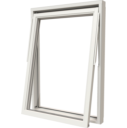 Vridfönster NorDan Ntech 3-glas Vitmålat Trä