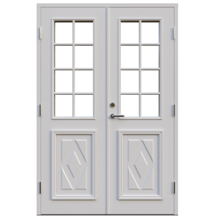 Parytterdörr Leksandsdörren Björkberg Klarglas Vit