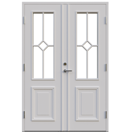 Parytterdörr Leksandsdörren Brenäs Klarglas Vit