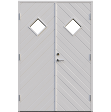 Parytterdörr Leksandsdörren Djura Klarglas Vit