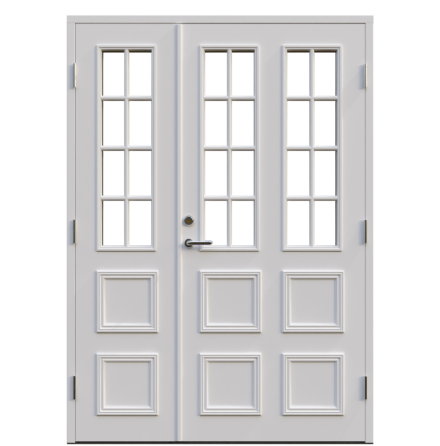 Parytterdörr Leksandsdörren Glasmästeri Klarglas Vit