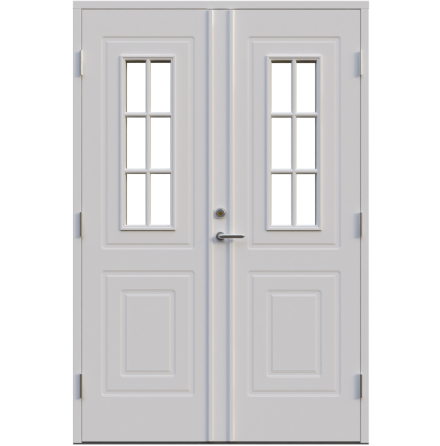 Parytterdörr Leksandsdörren Helgås Klarglas Vit