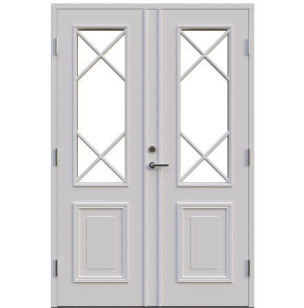 Parytterdörr Leksandsdörren Klockarberg Klarglas Vit