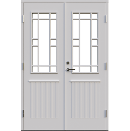 Parytterdörr Leksandsdörren Källberget Klarglas Vit