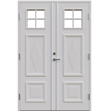 Parytterdörr Leksandsdörren Lisselby Klarglas Vit