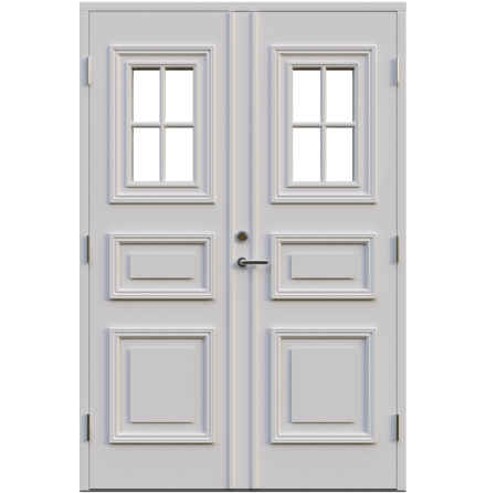 Parytterdörr Leksandsdörren Rönnäs Klarglas Vit