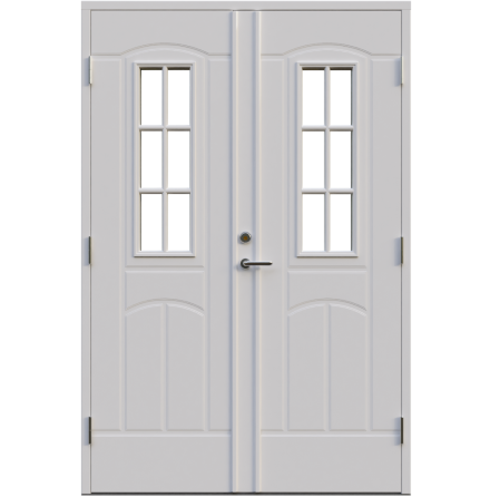 Parytterdörr Leksandsdörren Solberga Cotswoldglas Vit