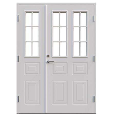 Parytterdörr Leksandsdörren Åsleden Klarglas Vit