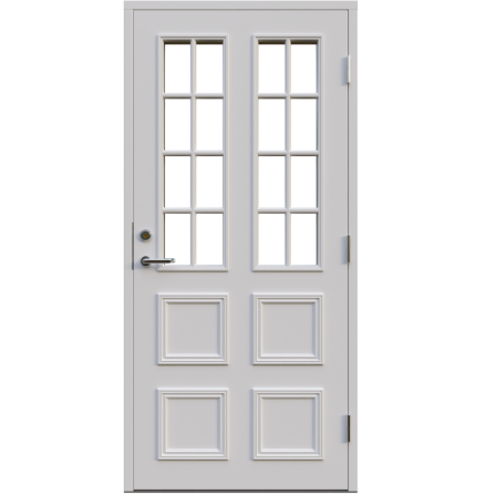 Ytterdörr Leksandsdörren Glasmästeri Klarglas Vit