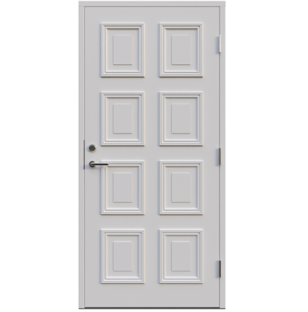 Ytterdörr Leksandsdörren Gråda Tät Vit