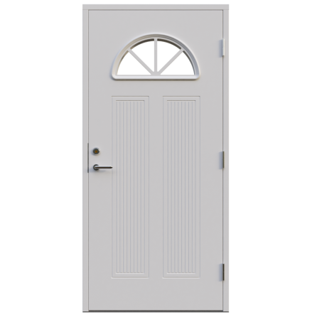 Ytterdörr Leksandsdörren Hedby Katedralglas Vit