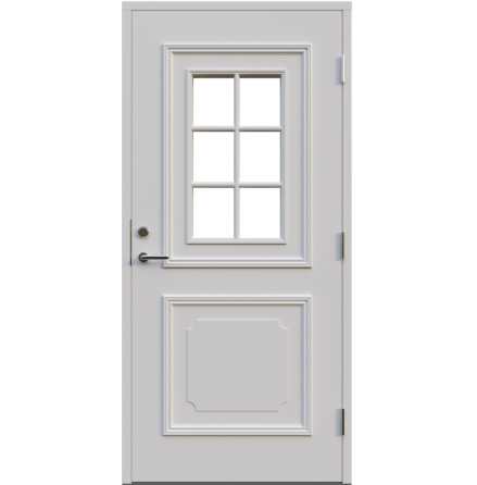 Ytterdörr Leksandsdörren Hjortnäs Cotswoldglas Vit