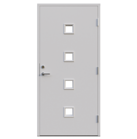 Ytterdörr Leksandsdörren Nålberg Klarglas Vit