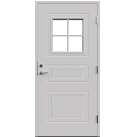 Ytterdörr Leksandsdörren Rosen Klarglas Vit