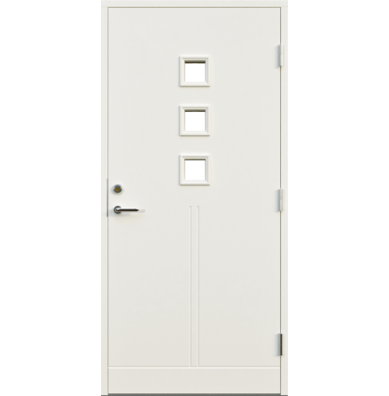 Ytterdörr Leksandsdörren Saltö Klarglas Vit