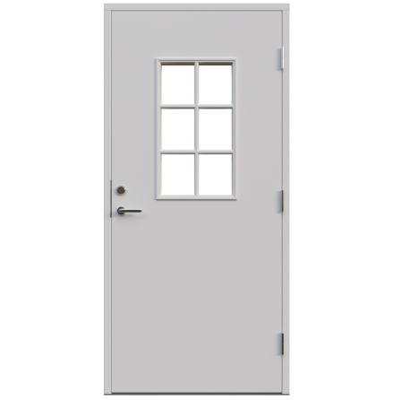 Ytterdörr Leksandsdörren Slättberg Klarglas Vit