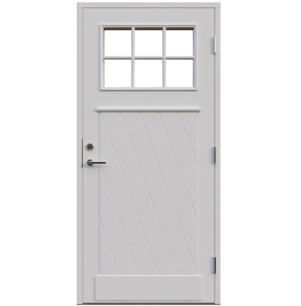 Ytterdörr Leksandsdörren Smedby Klarglas Vit