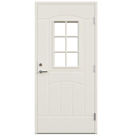 Ytterdörr Leksandsdörren Solberga Cotswoldglas Vit