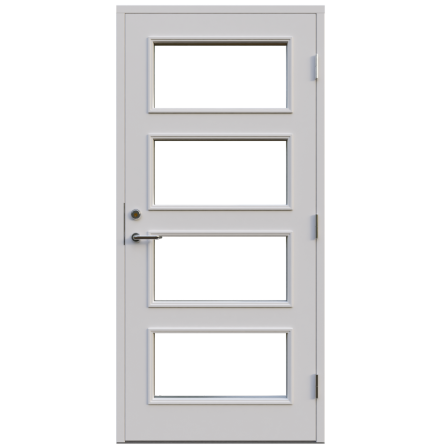 Ytterdörr Leksandsdörren Sundsnäs Klarglas Vit