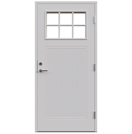 Ytterdörr Leksandsdörren Västannor Klarglas Vit