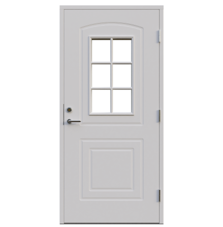 Ytterdörr Leksandsdörren Västanvik Cotswoldglas Vit