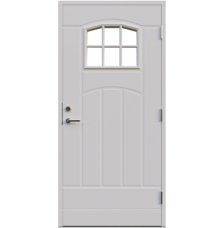 Ytterdörr Leksandsdörren Åkerö Cotswoldglas Vit